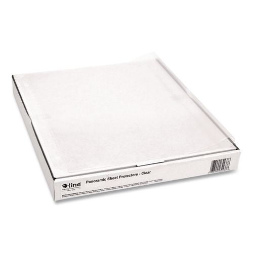 C-Line Panoramic Fold-Out Sheet Protectors, Heavy-Duty, Side: 3-Hole Punched, (2) 8.5 x 11 and (1) 11 x 17 Inserts, Clear, 25/Box