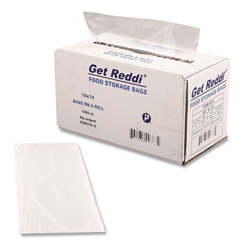 Inteplast Group Food Bags, 0.75 mil, 10" x 14", Clear, 1,000/Carton