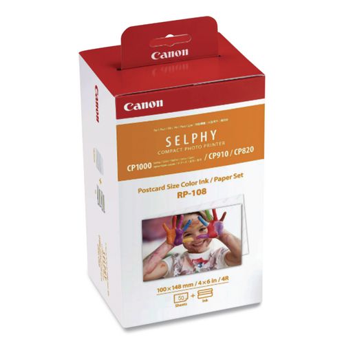 Canon 8568B001 (RP-108) Ink/Paper Combo, 50 Page-Yield, Tri-Color