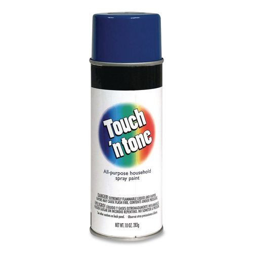 Rust-Oleum Touch'n Tone Spray Paint, Gloss Blue, 10 oz Aerosol Can, 6/Carton