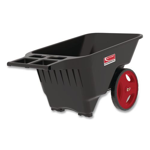 Suncast Commercial 9 cu ft Yard Cart, 28 x 49.5 x 27.5, Resin, Black