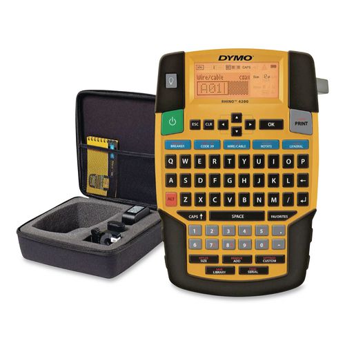 DYMO Rhino Industrial 4200 Label Maker, 1 Line, 4.06 x 8.46 x 2.24
