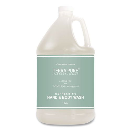 Diversified Hospitality Solutions Terra Pure Body Wash Gallon, Green Tea Lemongrass Scent, 1 gal Bottle