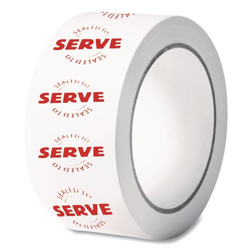 Iconex Tamper Seal Label, 0.75 x 7, Red/White, 500/Roll, 4 Rolls/Carton