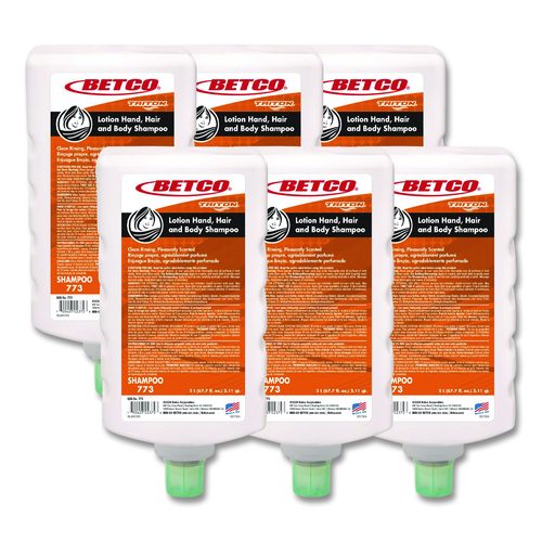 Betco Lotion Hand, Hair and Body Shampoo, Mandarin Grapefruit Scent, 2 L Bottle, 6/Carton