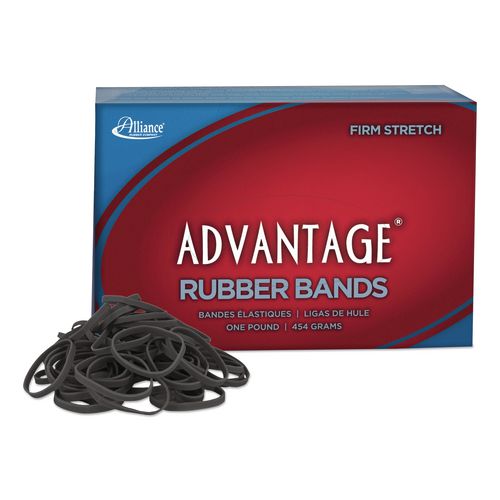 Alliance Multi-Purpose Rubber Band, Size 30, 0.04" Gauge, Black, 1 lb Box, 1,150 Bands/Box
