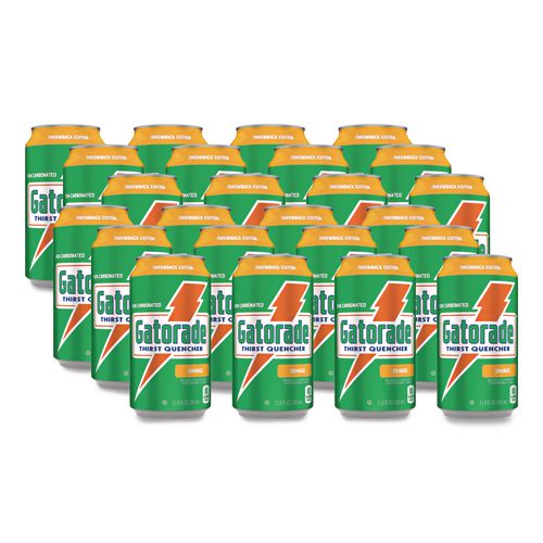 Gatorade Thirst Quencher Can, Orange, 11.6 oz Can, 24/Carton