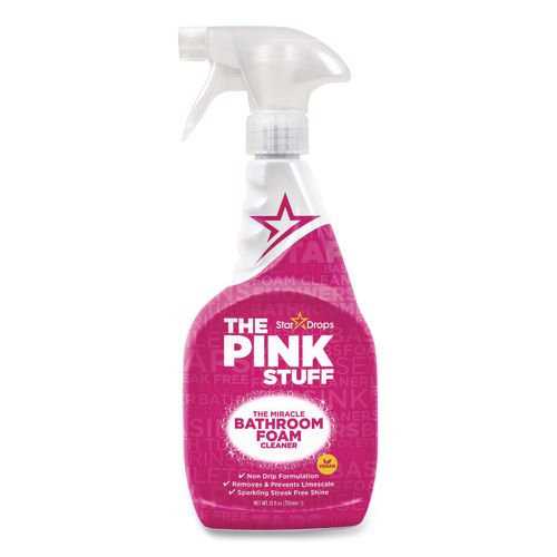 The Pink Stuff Miracle Bathroom Foam Cleaner, Fruity Scent, 25.4 oz Trigger Spray Bottle