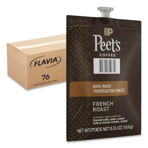FLAVIA Peet's French Roast Coffee Freshpack, 76/Carton