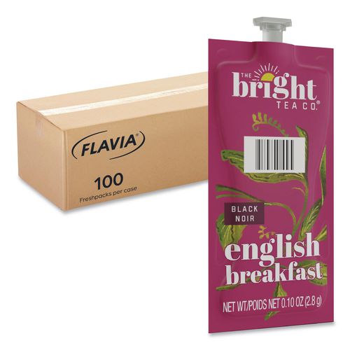 FLAVIA The Bright Tea Co. English Breakfast Black Tea Freshpack, 100/Carton