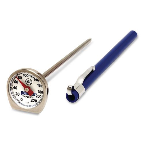 Rubbermaid Commercial Dishwasher-Safe Industrial-Grade Analog Pocket Thermometer, 0F to 220F
