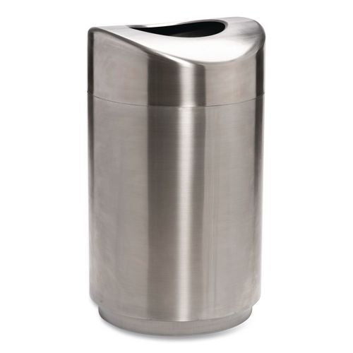 Rubbermaid Commercial Designer Line Eclipse Waste Receptacle, 30 gal, Steel, Stainless Steel