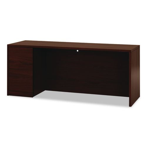 HON 10500 Series Full-Height Left Pedestal Credenza, 72w x 24d x 29.5h, Mahogany