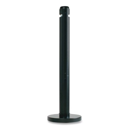 Rubbermaid Commercial Smoker's Pole, Round, Steel, 0.9 gal, 4 dia x 41h, Black
