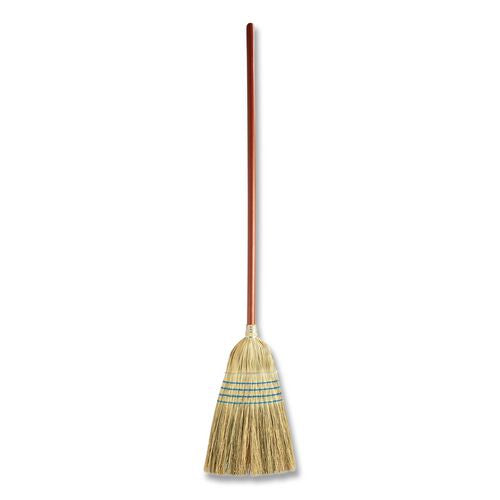 Rubbermaid Commercial Corn-Fill Broom, Corn Fiber Bristles, 38" Overall Length, Blue