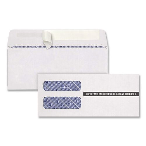 Adams 3-Up 1099-NEC Peel and Seal Double-Window Security Tint Envelopes, Commercial Flap, 8.75 x 3.75, White, 24/Pack