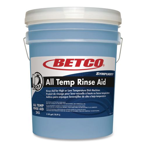 Betco Symplicity All Temp Rinse Aid, 5 gal Pail