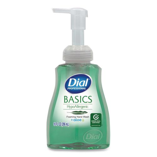 Dial Professional Basics Hypoallergenic Foaming Hand Wash, Fresh Floral Scent, 10 oz Pump Bottle