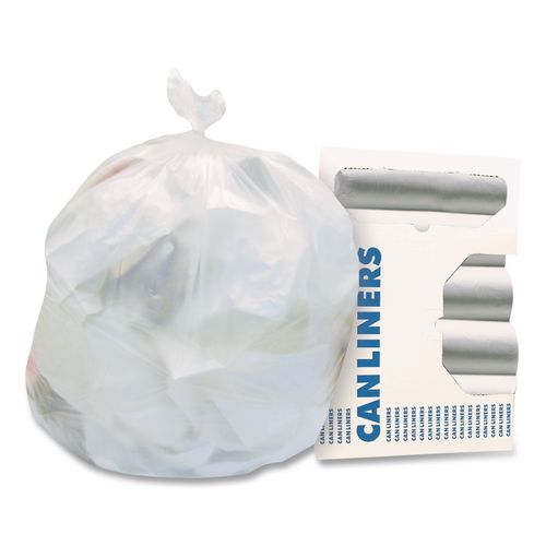 Heritage High-Density Waste Can Liners, 56 gal, 16 mic, 43" x 48", Natural, 200/Carton