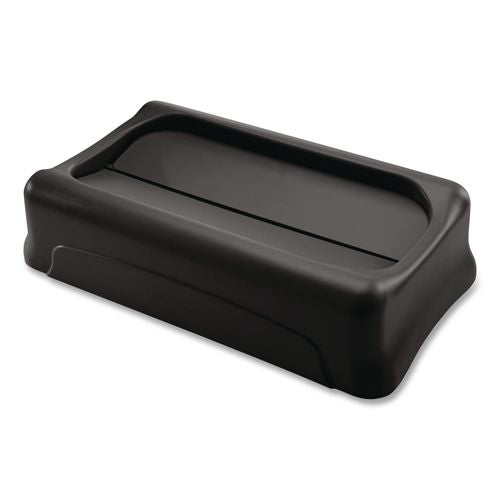 Rubbermaid Commercial Swing Top Lid for Slim Jim Waste Containers, 11.38w x 20.5d x 5h, Black