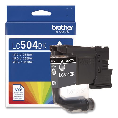 Brother LC504 INKvestment Ink, 600 Page-Yield, Black