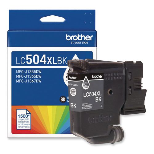 Brother LC504 INKvestment, High-Yield Ink, 1,500 Page-Yield, Black