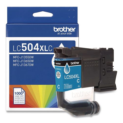 Brother LC504 INKvestment, High-Yield Ink, 1,000 Page-Yield, Cyan