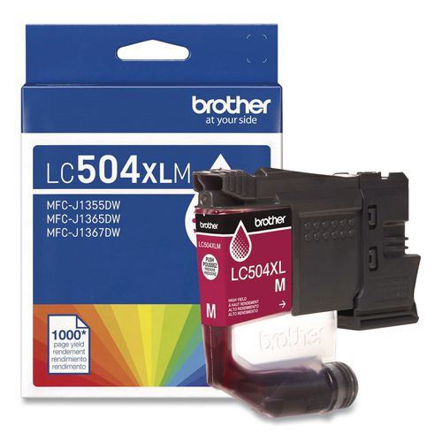 Brother LC504 INKvestment, High-Yield Ink, 1,000 Page-Yield, Magenta