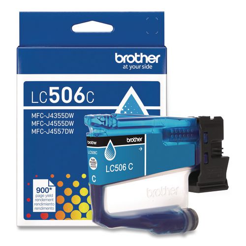 Brother LC506 INKvestment, 900 Page-Yield, Cyan