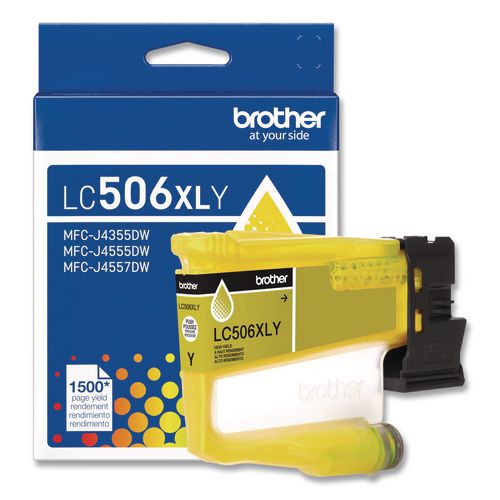 Brother LC506 INKvestment, High-Yield Ink, 1,500 Page-Yield, Yellow