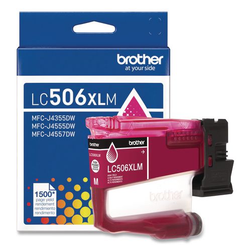 Brother LC506 INKvestment, High-Yield Ink, 1,500 Page-Yield, Magenta