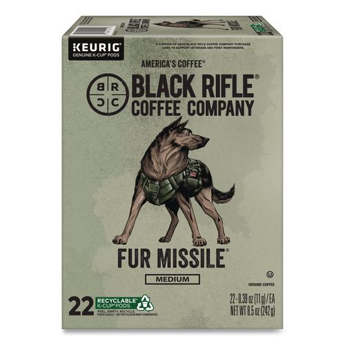 Black Rifle Coffee Company Fur Missile Coffee K-Cups, 22/Box
