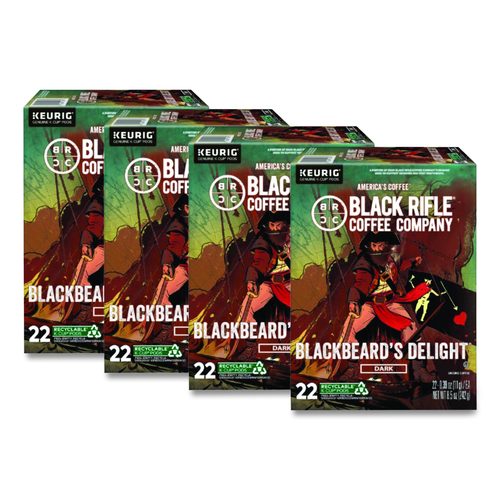 Black Rifle Coffee Company Blackbeard's Delight Coffee K-Cups, 22/Box, 4 Boxes/Carton