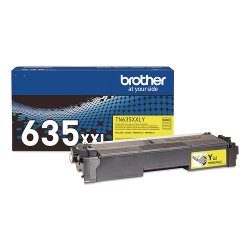 Brother TN635XXL Super High-Yield Toner, 6,500 Page-Yield, Yellow