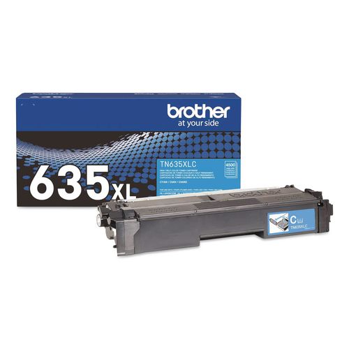 Brother TN635XL High-Yield Toner, 4,500 Page-Yield, Cyan