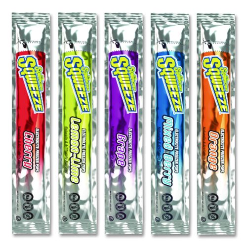 Sqwincher Sqweeze Freeze Pops, Assorted Flavors, 3 oz Packets, 150/Carton