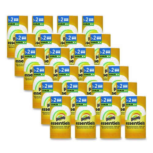 Bounty Essentials Select-A-Size Kitchen Roll Paper Towels, 2-Ply, 108 Sheets/Roll, 24 Rolls/Carton