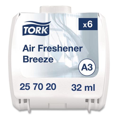 Tork Constant Air Freshener Refill, Breeze, 32 mL, 6/Carton