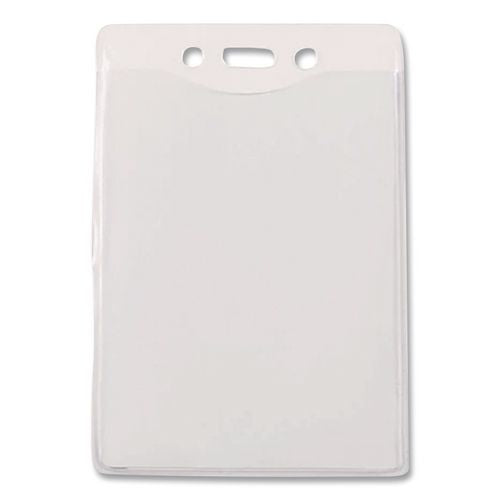 Advantus Security ID Badge Holders, Vertical, Pre-Punched for Chain/Clip, Clear, 2.63" x 4.38" Holder, 2.38" x 3.75" Insert, 50/Box