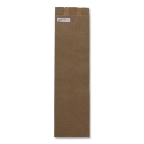 Ross & Wallace Paper Products Grocery Paper Bags, Liquor Quart Size, 35# Basis Weight, 4.5 x 2.5 x 16, Brown, 500/Bundle