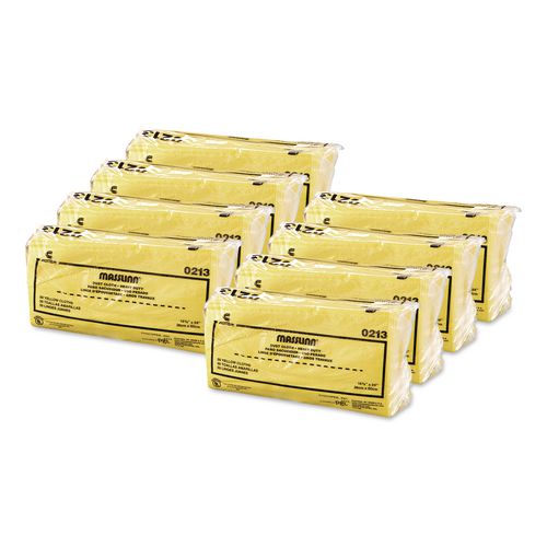 Chix Masslinn Dust Cloths, 1-Ply, 16 x 24, Unscented, Yellow, 50/Pack, 8 Packs/Carton