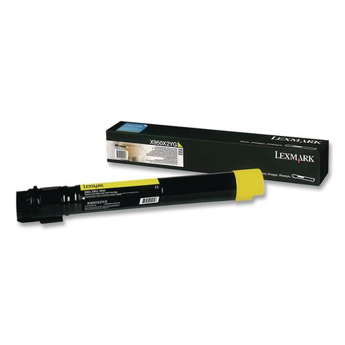 Lexmark X950X2YG Extra High-Yield Toner, 22,000 Page-Yield, Yellow