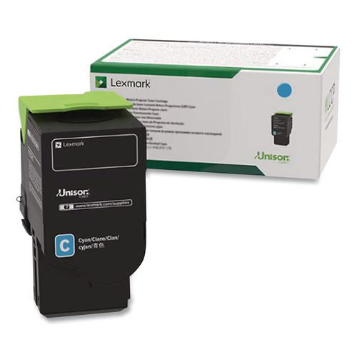 Lexmark 80C1SC0 Return Program Toner, 2,000 Page-Yield, Cyan