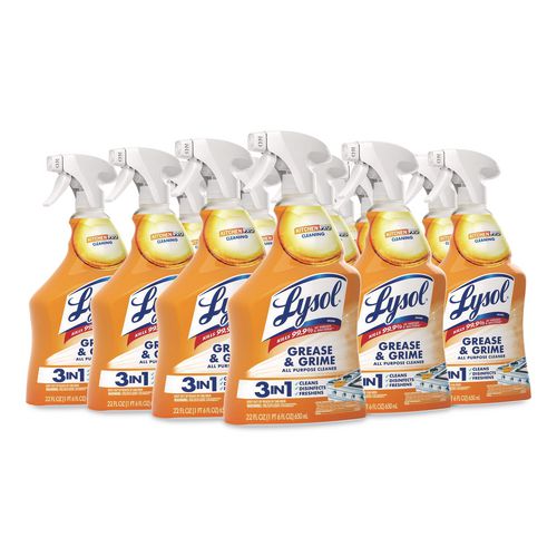 LYSOL Brand Kitchen Pro Antibacterial Cleaner, 22 oz Spray Bottle, 9/Carton