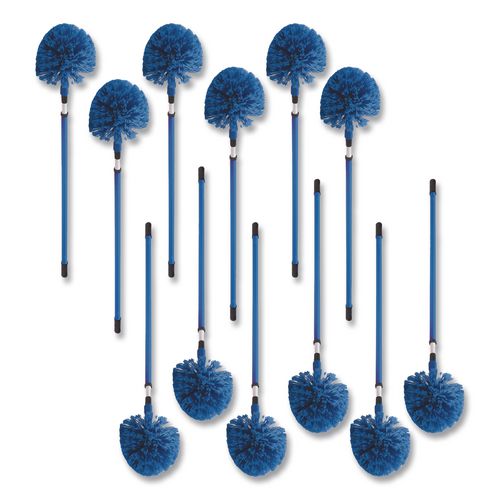 Carlisle Metal Telescopic Handle, 1" x 34", Blue, 12/Carton