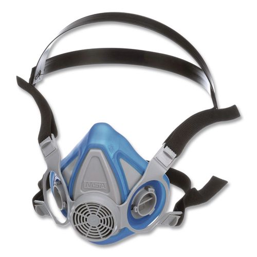 MSA Advantage 200 LS Respirator with Two-Piece Neckstrap, Medium, Blue