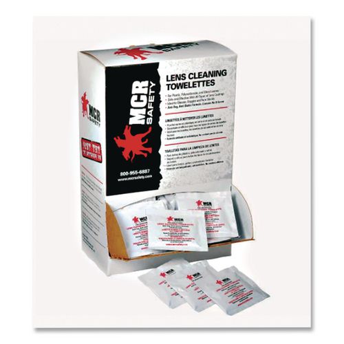 MCR Safety Lens Cleaning Towelettes, 100/Box