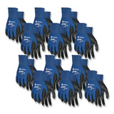MCR Safety Ultra Tech Tactile Dexterity Work Gloves, EN388: 4131, Blue/Black, 12 Pairs