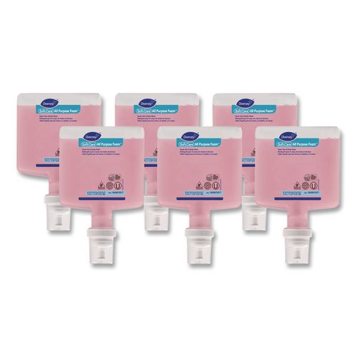 Diversey Soft Care All Purpose Foam Refill for IntelliCare Dispensers, Floral Scent, 1.3 L, 6/Carton