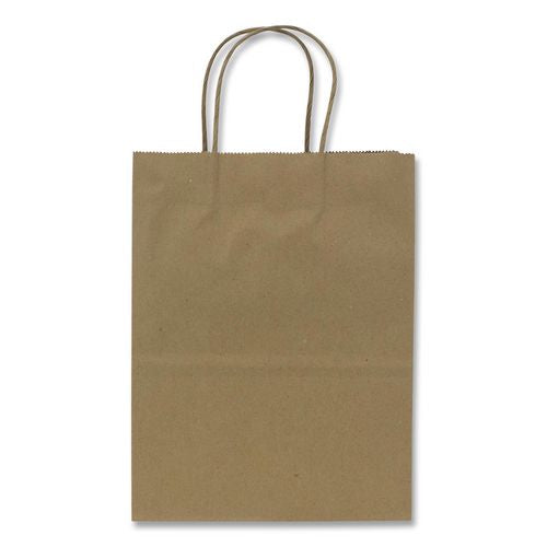 Karat Paper Shopping Bag, Rope Handles, Small Size, 8.1 x 4.5 x 10.6, Kraft, 250/Carton
